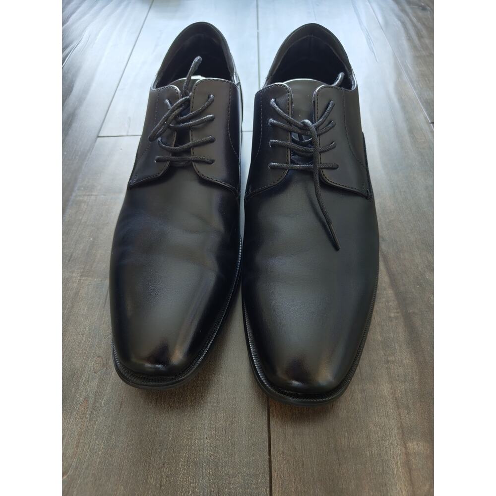 Bruno Marc Men’s Black Dress Shoes Size 12 Lace-Up Formal Oxford New